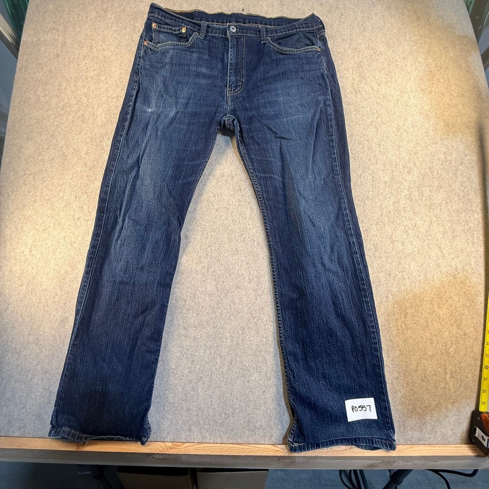 Levis 514 Straight Fit Mens Jeans Dark Wash Denim W36 L32 Blue 00514-0978